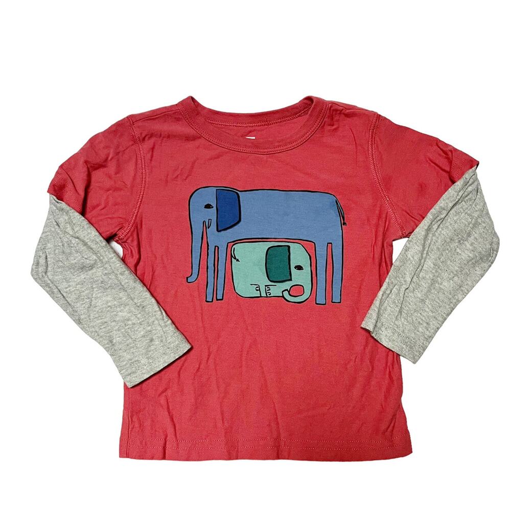 Tea Collection Layered Elephant Shirt Size 18-24m